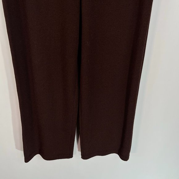 Marie Gray St John knits wide legged Pant Womens Size 4 brown stretch Made in US - Picture 4 of 9